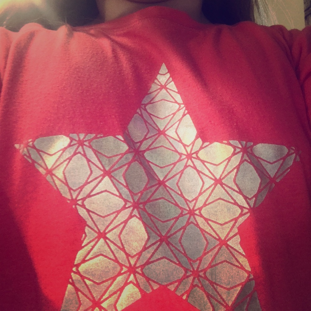 Kids clothing red shirt with star on it